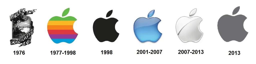 historia logos apple rebranding